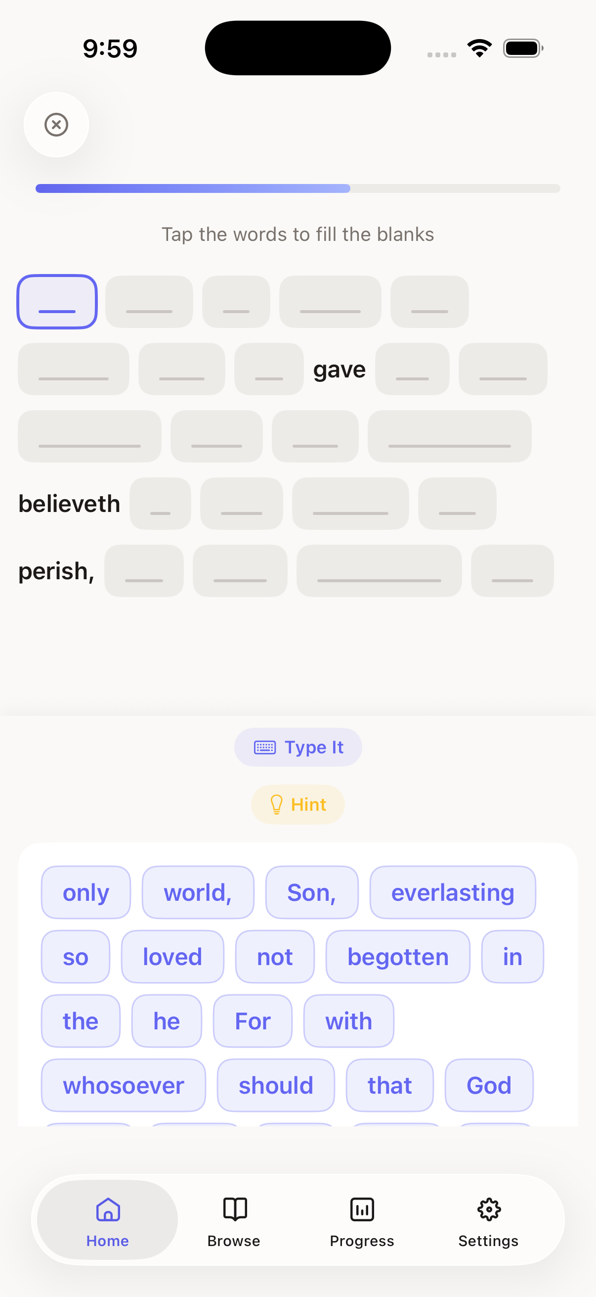 Fill in the blanks step